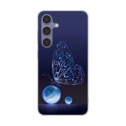 Galaxy S24 SCG25 au 高画質仕上げ 背面印刷 ハードケースバタフライ