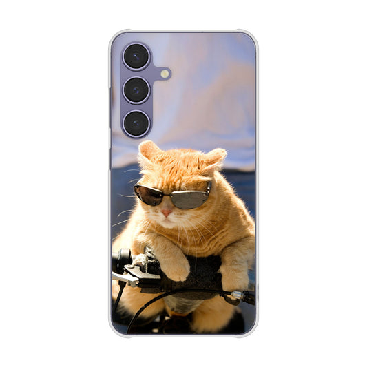 Galaxy S24 SCG25 au 高画質仕上げ 背面印刷 ハードケース 【595 にゃんとサイクル】