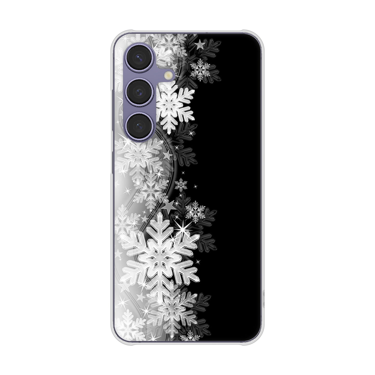 Galaxy S24 SCG25 au 高画質仕上げ 背面印刷 ハードケース 【603 白銀と闇】