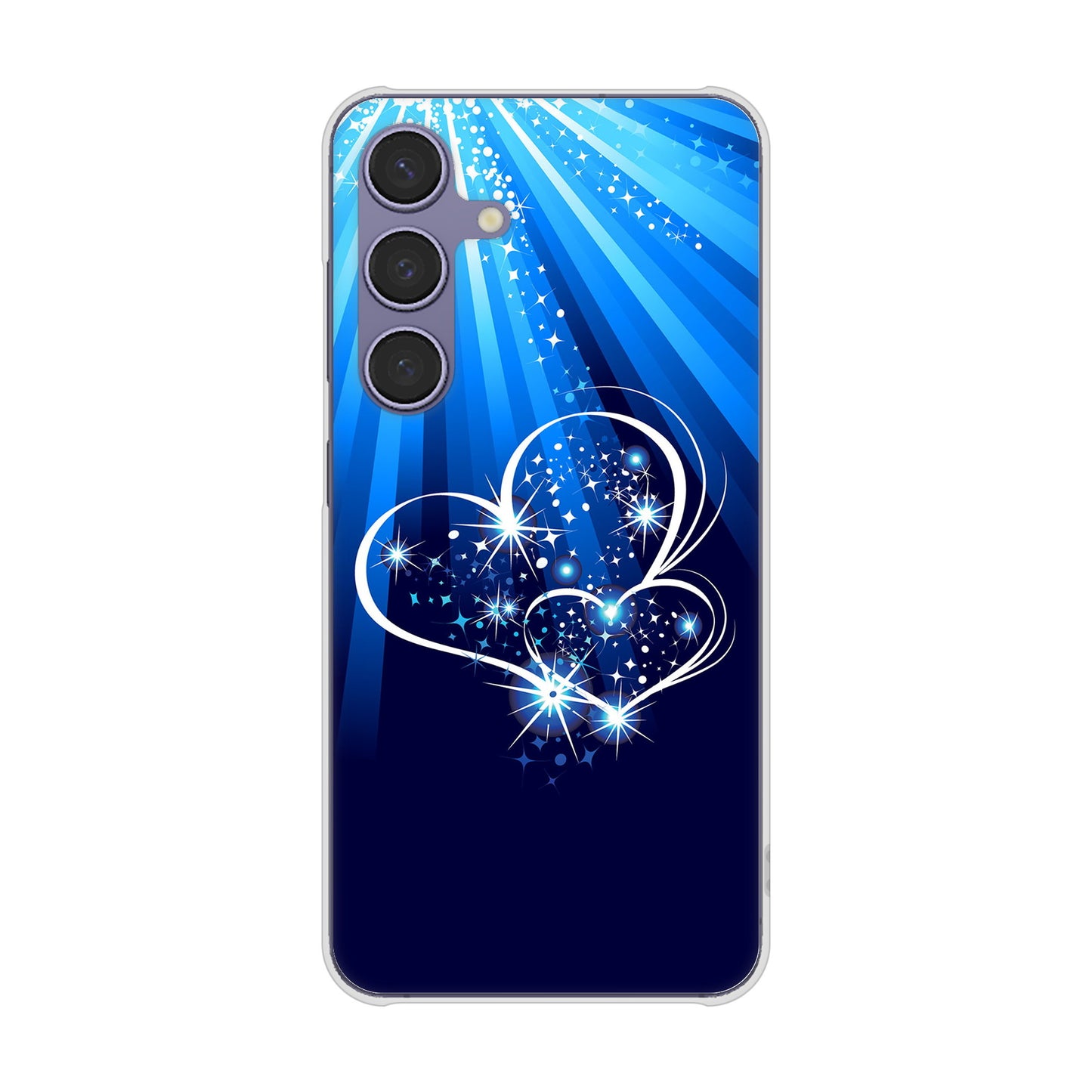 Galaxy S24 SCG25 au 高画質仕上げ 背面印刷 ハードケースきらめきハート
