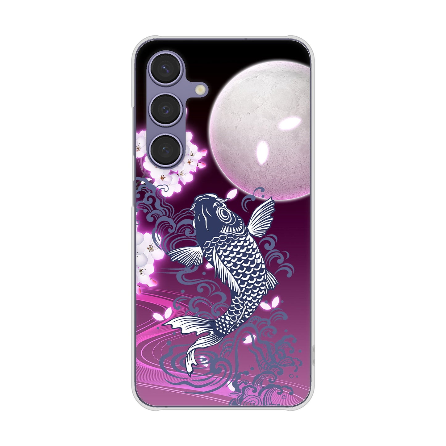 Galaxy S24 SCG25 au 高画質仕上げ 背面印刷 ハードケース鯉