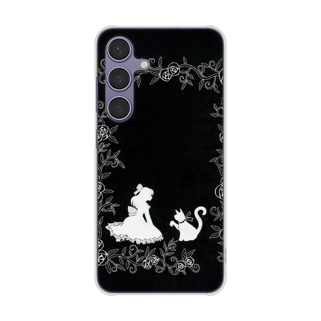 Galaxy S24 SCG25 au 高画質仕上げ 背面印刷 ハードケースお姫様とネコ