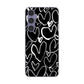 Galaxy S24 SCG25 au 高画質仕上げ 背面印刷 ハードケース 【1124 ハート BK＆WH】