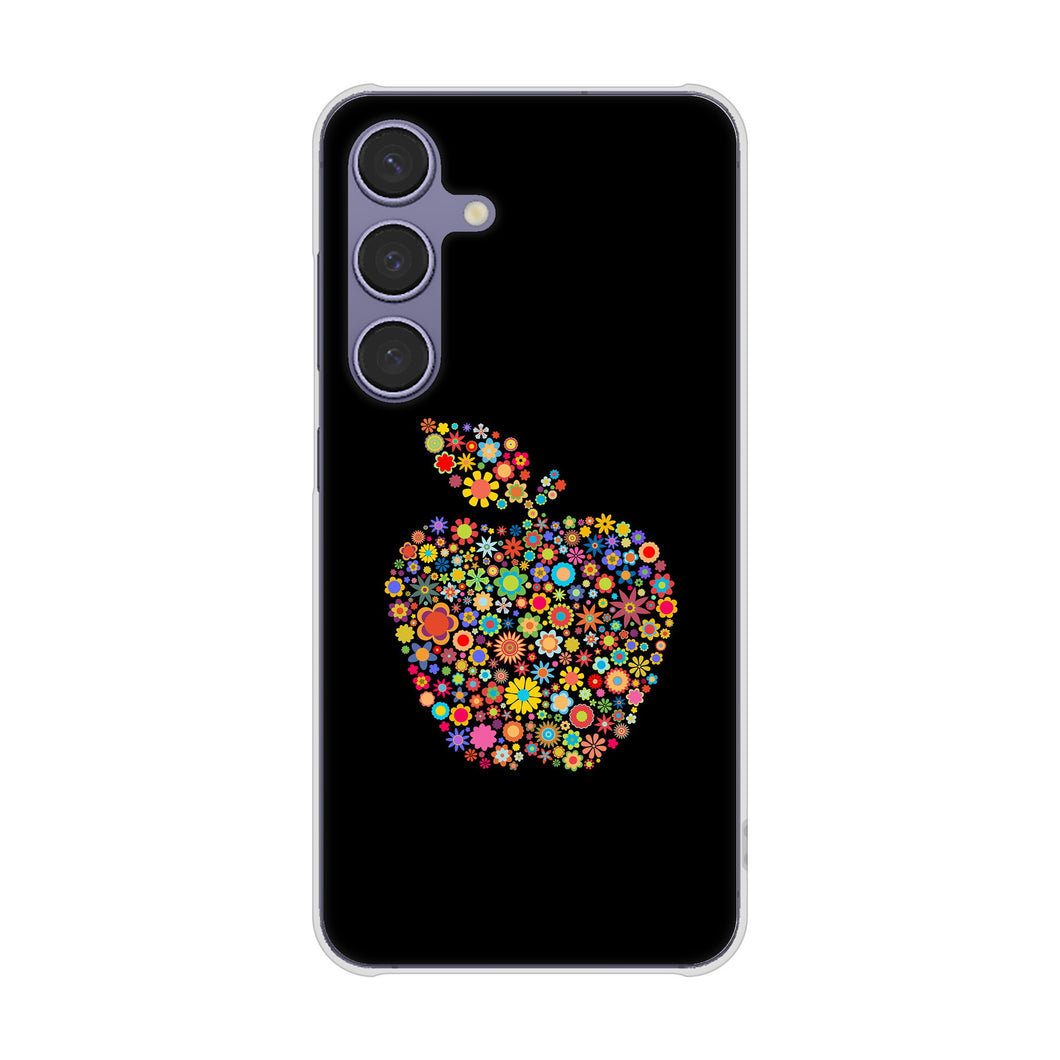 Galaxy S24 SCG25 au 高画質仕上げ 背面印刷 ハードケース 【1195 カラフルアップル】