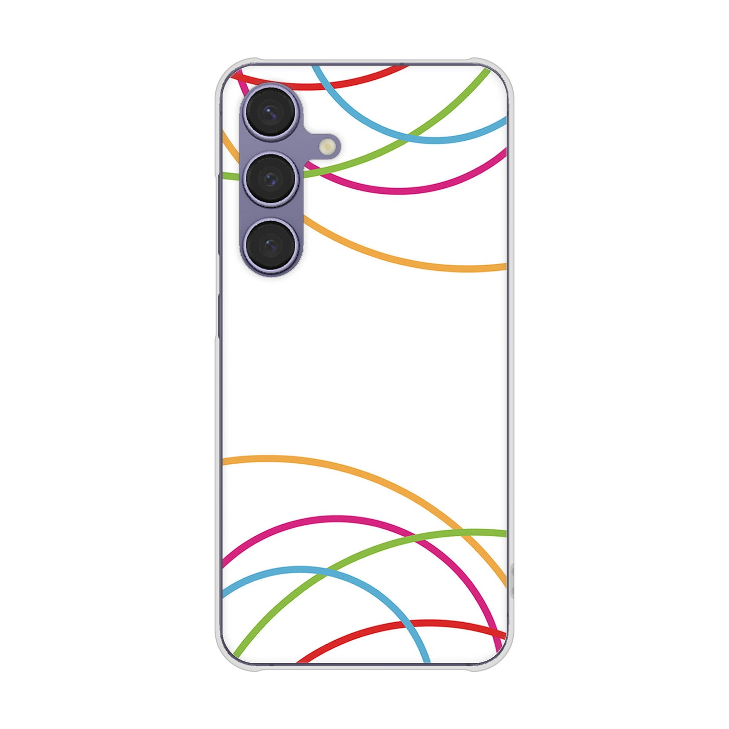 Galaxy S24 SCG25 au 高画質仕上げ 背面印刷 ハードケース 【IB912 重なり合う曲線】