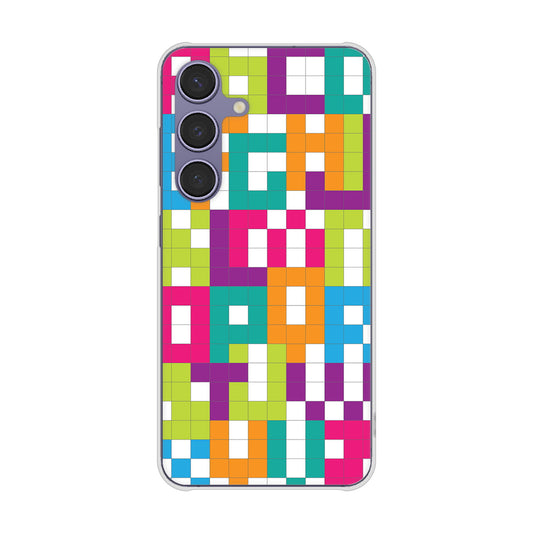 Galaxy S24 SCG25 au 高画質仕上げ 背面印刷 ハードケース 【IB916 ブロックアルファベット】