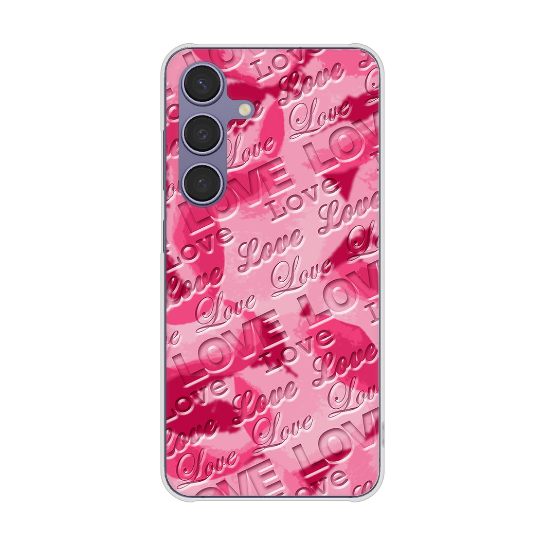 Galaxy S24 SCG25 au 高画質仕上げ 背面印刷 ハードケースフラワーヴェルニ