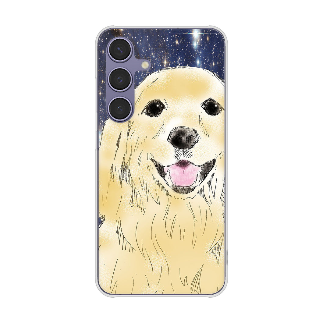 Galaxy S24 SCG25 au 高画質仕上げ 背面印刷 ハードケースゴールデンレトリバー