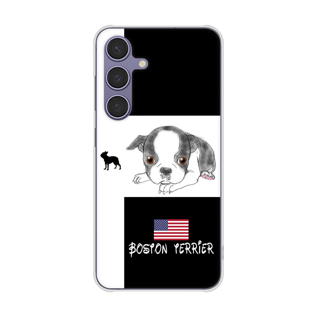 Galaxy S24 SCG25 au 高画質仕上げ 背面印刷 ハードケースボストンテリア