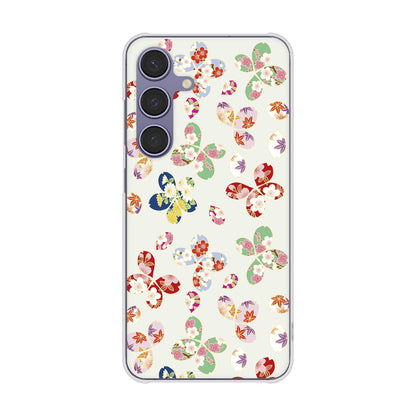 Galaxy S24 SCG25 au 高画質仕上げ 背面印刷 ハードケース和花柄