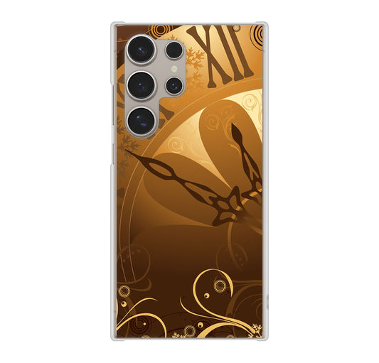 Galaxy S24 Ultra SCG26 au 高画質仕上げ 背面印刷 ハードケース 【185 時を刻む針】