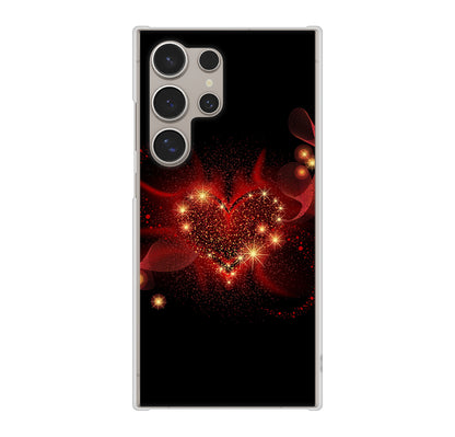 Galaxy S24 Ultra SCG26 au 高画質仕上げ 背面印刷 ハードケースきらめきハート