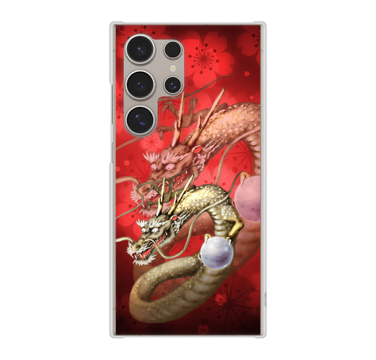 Galaxy S24 Ultra SCG26 au 高画質仕上げ 背面印刷 ハードケース龍