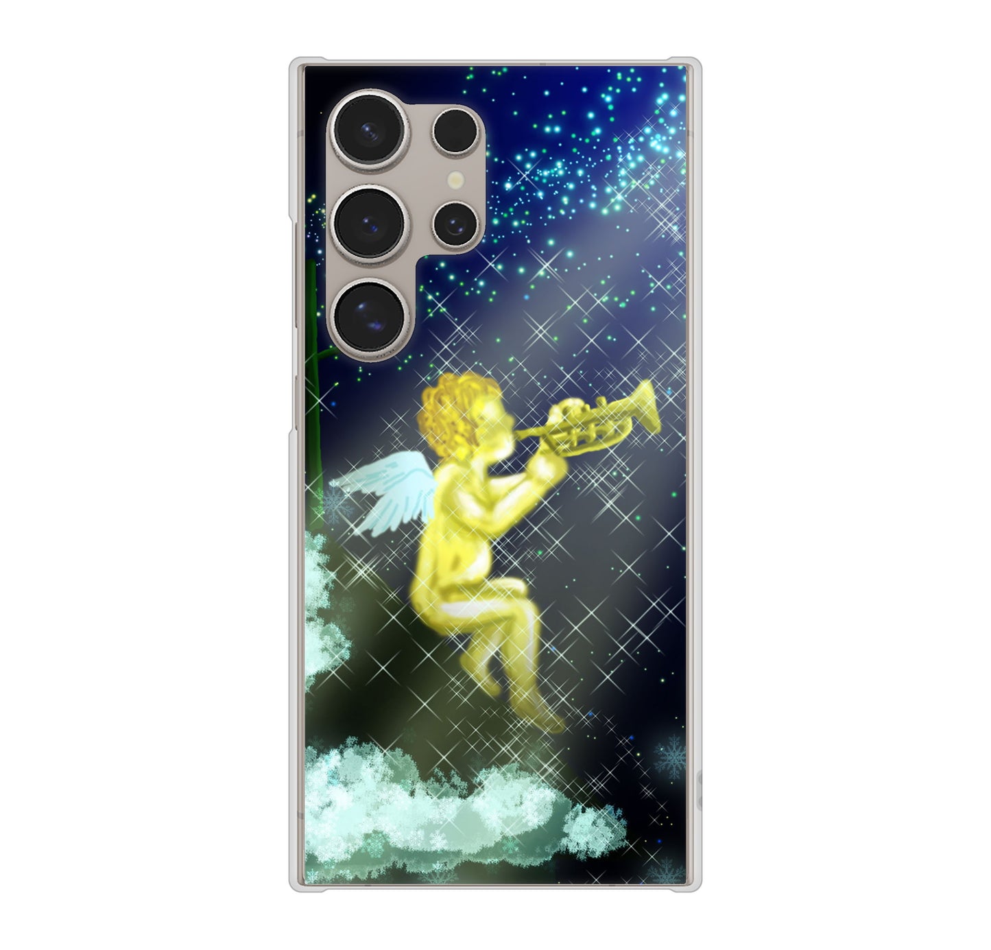 Galaxy S24 Ultra SCG26 au 高画質仕上げ 背面印刷 ハードケース 【1248 天使の演奏】