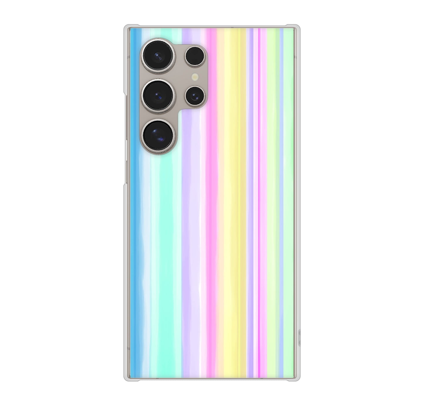 Galaxy S24 Ultra SCG26 au 高画質仕上げ 背面印刷 ハードケースレインボー