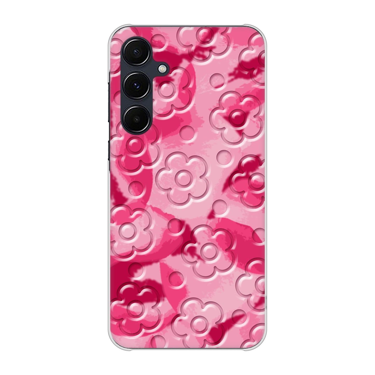 Galaxy A55 5G SCG27 au 高画質仕上げ 背面印刷 ハードケースフラワーヴェルニ