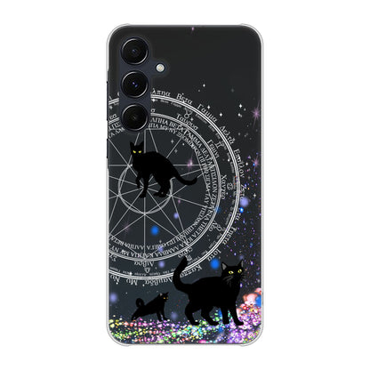Galaxy A55 5G SCG27 au 高画質仕上げ 背面印刷 ハードケース魔法陣猫