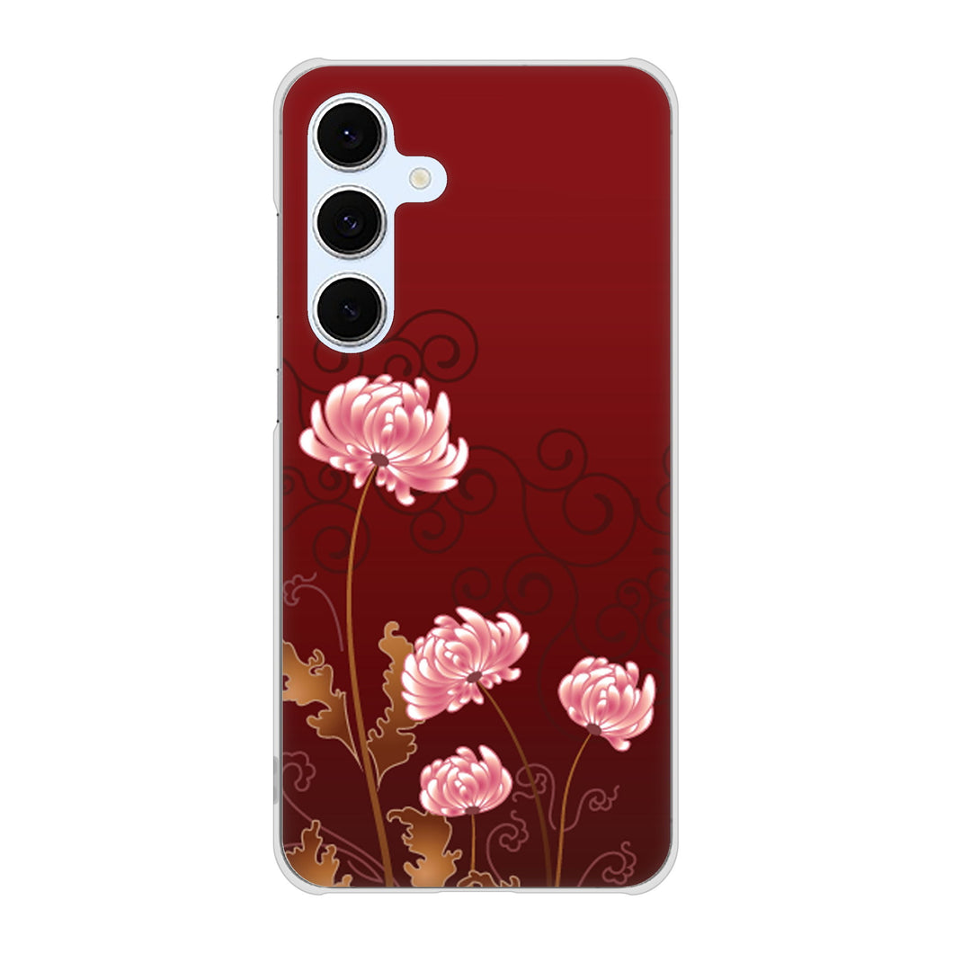 Galaxy S24 FE SCG30 au 高画質仕上げ 背面印刷 ハードケース 【375 優美な菊】