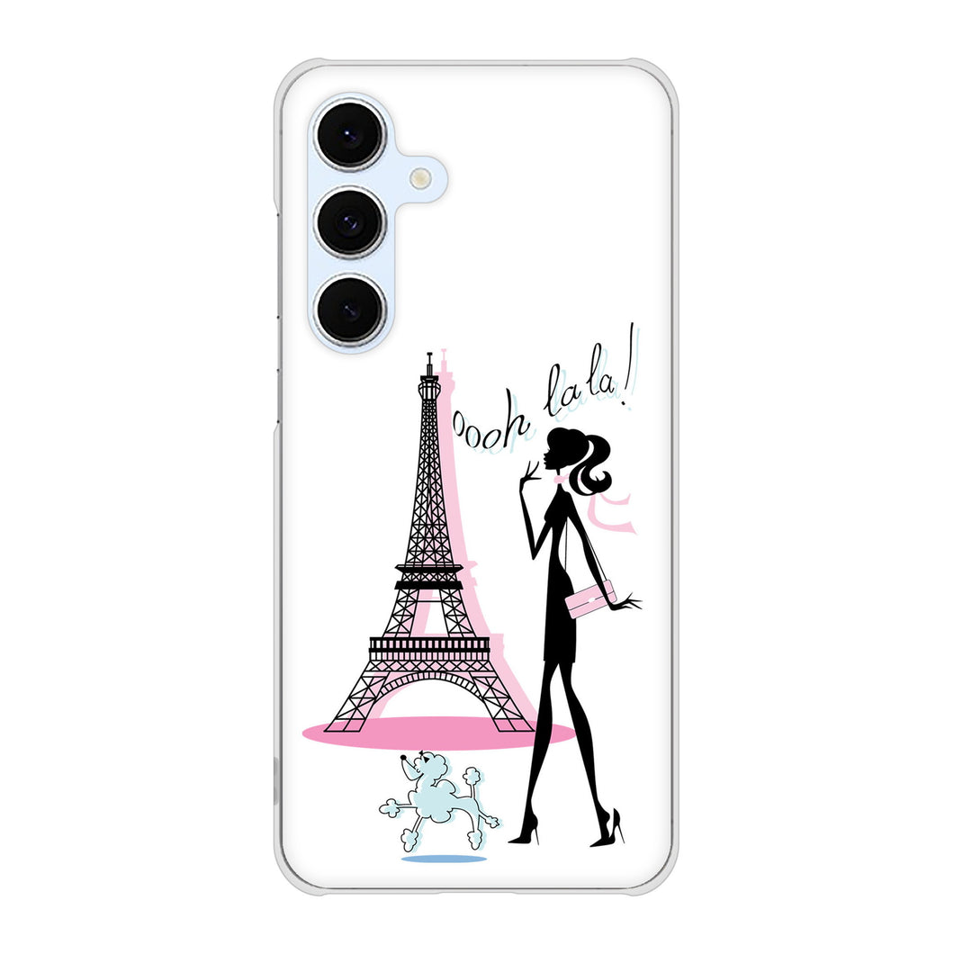 Galaxy S24 FE SCG30 au 高画質仕上げ 背面印刷 ハードケースLOVE フランス