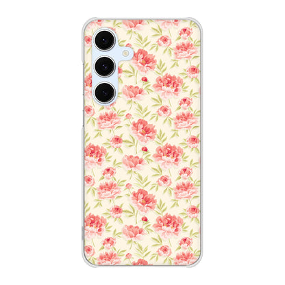 Galaxy S24 FE SCG30 au 高画質仕上げ 背面印刷 ハードケース北欧の小花