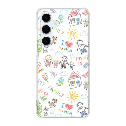 Galaxy S24 FE SCG30 au 高画質仕上げ 背面印刷 ハードケースカップル＆ファミリー