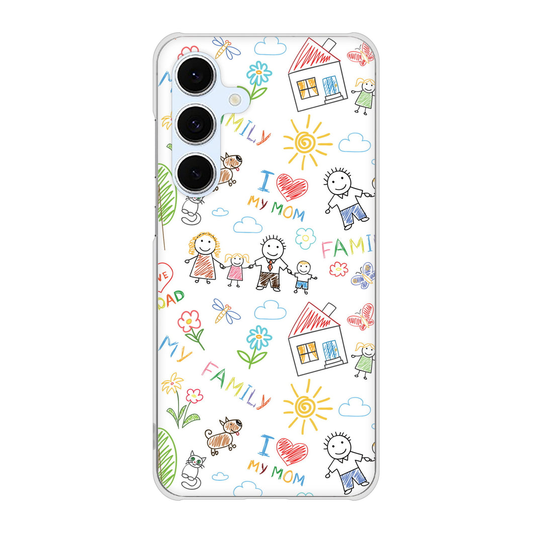 Galaxy S24 FE SCG30 au 高画質仕上げ 背面印刷 ハードケースカップル＆ファミリー