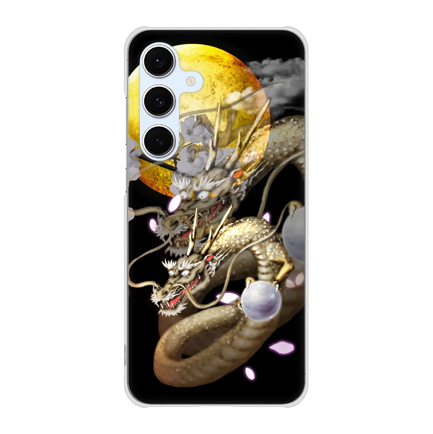 Galaxy S24 FE SCG30 au 高画質仕上げ 背面印刷 ハードケース龍