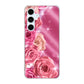 Galaxy S24 FE SCG30 au 高画質仕上げ 背面印刷 ハードケース 【1182 ピンクの薔薇に誘われて】