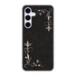 Galaxy S24 FE SCG30 au 高画質仕上げ 背面印刷 ハードケース 【EK825 レザー風グラスフレーム】