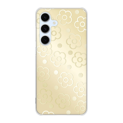 Galaxy S24 FE SCG30 au 高画質仕上げ 背面印刷 ハードケースエンボス風デイジーシンプル
