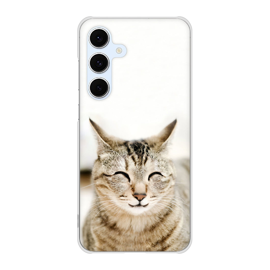 Galaxy S24 FE SCG30 au 高画質仕上げ 背面印刷 ハードケース 【VA801 笑福ねこ】