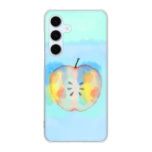Galaxy S24 FE SCG30 au 高画質仕上げ 背面印刷 ハードケース 【YJ181 りんご 水彩181】