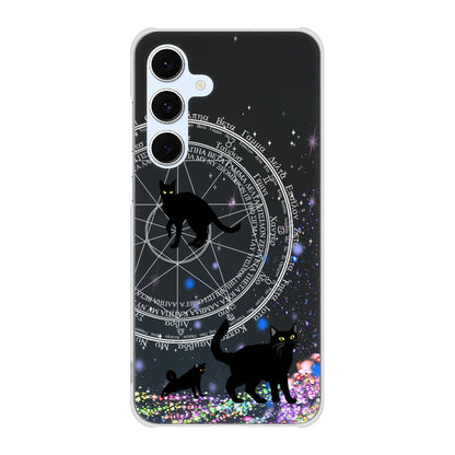 Galaxy S24 FE SCG30 au 高画質仕上げ 背面印刷 ハードケース魔法陣猫