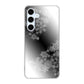 Galaxy S24 FE SCG30 au 高画質仕上げ 背面印刷 ハードケース 【YJ340 モノトーン 雪の結晶 】