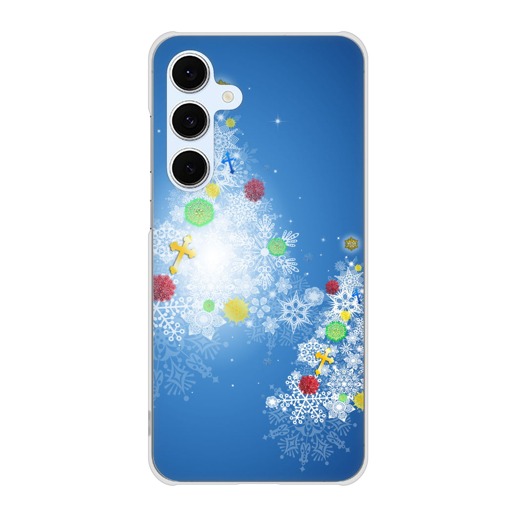 Galaxy S24 FE SCG30 au 高画質仕上げ 背面印刷 ハードケースクリスマス