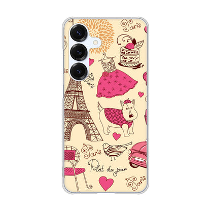 Galaxy S25 SCG31 au 高画質仕上げ 背面印刷 ハードケースLOVE フランス