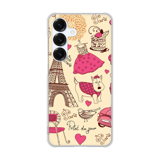 Galaxy S25 SCG31 au 高画質仕上げ 背面印刷 ハードケースLOVE フランス
