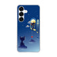 Galaxy S25 SCG31 au 高画質仕上げ 背面印刷 ハードケース夜とネコ