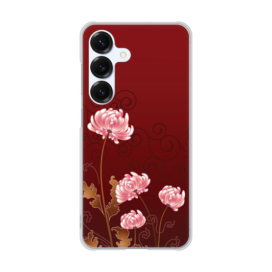 Galaxy S25 SCG31 au 高画質仕上げ 背面印刷 ハードケース 【375 優美な菊】