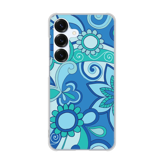 Galaxy S25 SCG31 au 高画質仕上げ 背面印刷 ハードケース 【409 ブルーミックス】