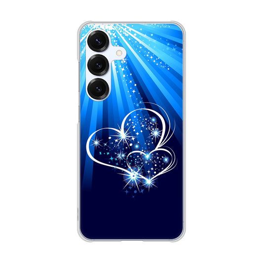 Galaxy S25 SCG31 au 高画質仕上げ 背面印刷 ハードケースきらめきハート