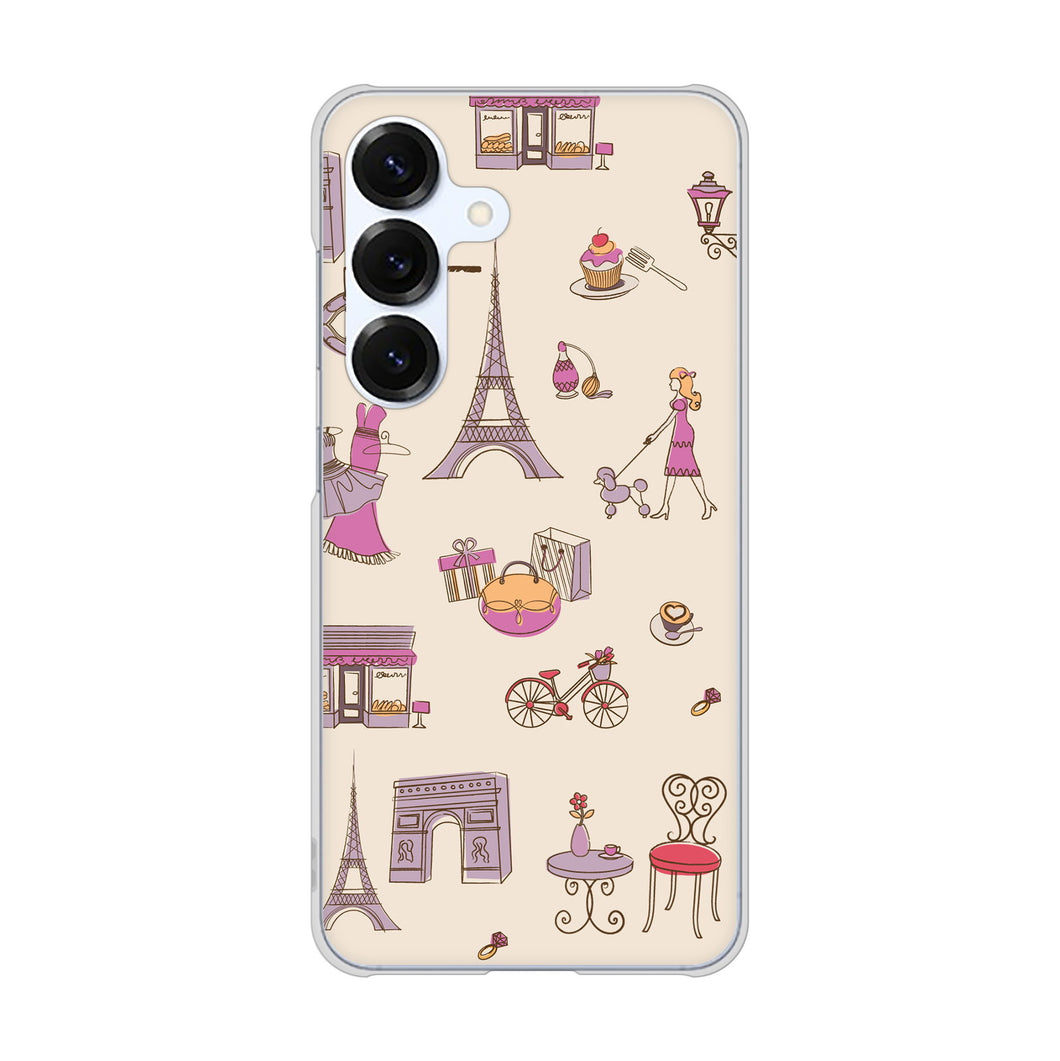 Galaxy S25 SCG31 au 高画質仕上げ 背面印刷 ハードケースLOVE フランス