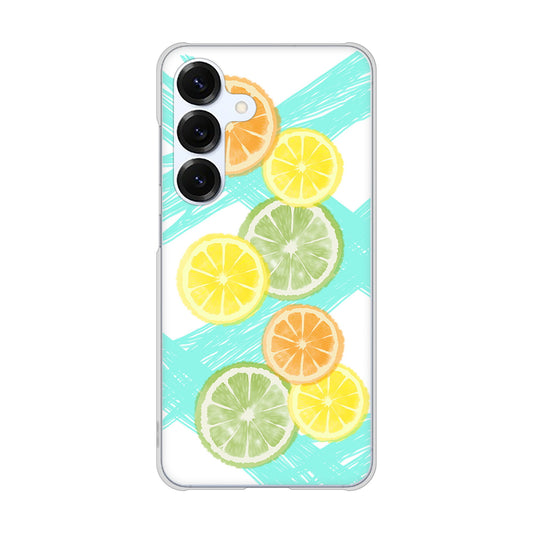 Galaxy S25 SCG31 au 高画質仕上げ 背面印刷 ハードケース 【YJ183 オレンジライム】