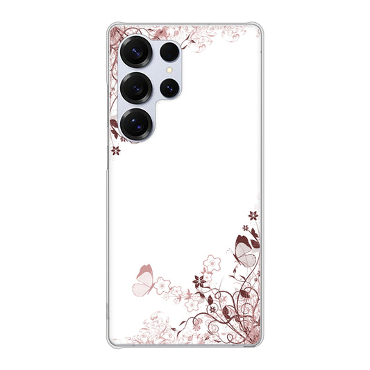 Galaxy S25 Ultra SCG32 au 高画質仕上げ 背面印刷 ハードケースバタフライ