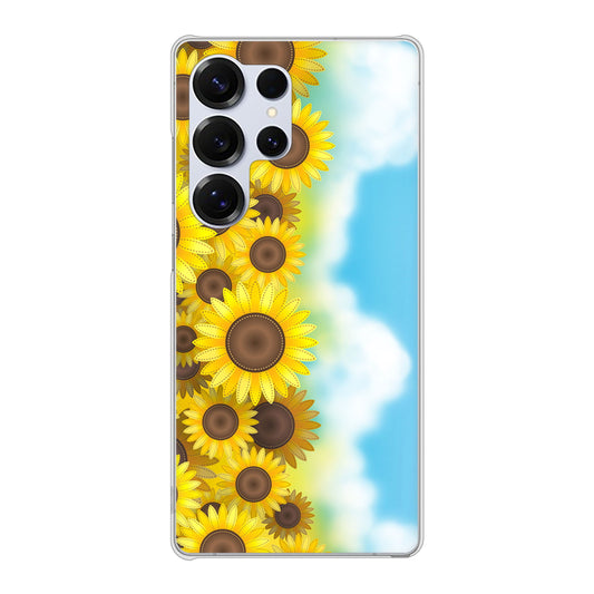 Galaxy S25 Ultra SCG32 au 高画質仕上げ 背面印刷 ハードケース 【148 ひまわり畑】