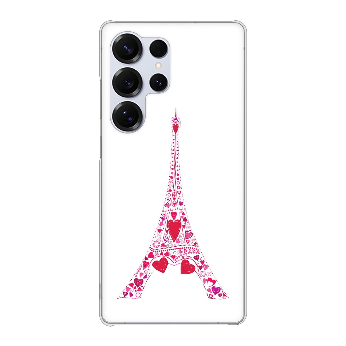 Galaxy S25 Ultra SCG32 au 高画質仕上げ 背面印刷 ハードケースLOVE フランス