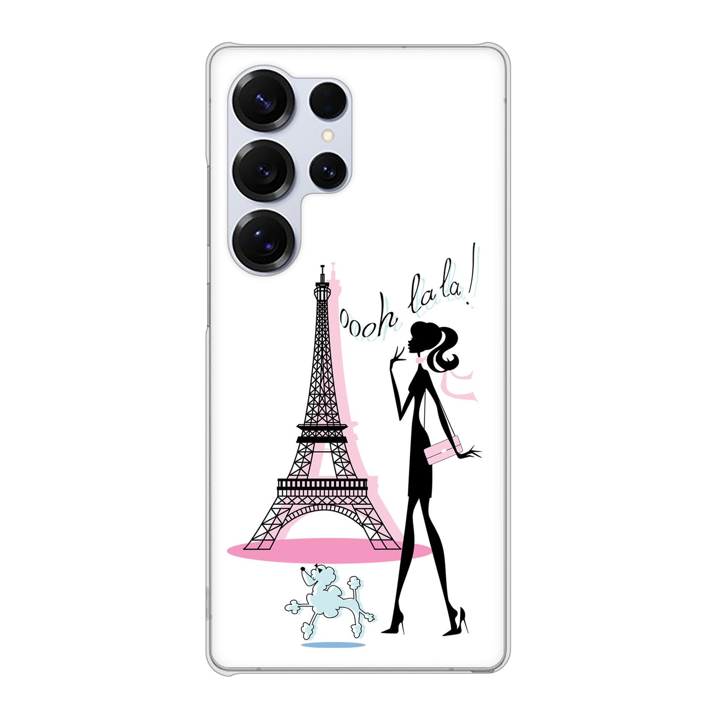 Galaxy S25 Ultra SCG32 au 高画質仕上げ 背面印刷 ハードケースLOVE フランス