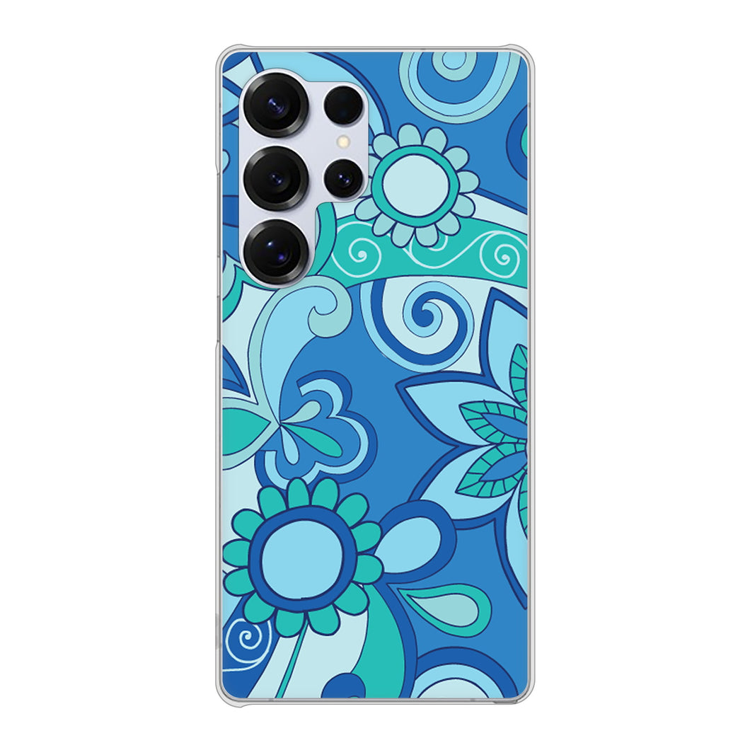 Galaxy S25 Ultra SCG32 au 高画質仕上げ 背面印刷 ハードケース 【409 ブルーミックス】