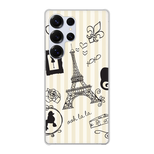 Galaxy S25 Ultra SCG32 au 高画質仕上げ 背面印刷 ハードケースLOVE フランス