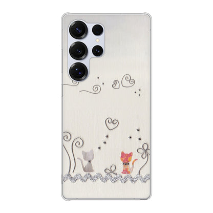 Galaxy S25 Ultra SCG32 au 高画質仕上げ 背面印刷 ハードケースクラフト写真ネコ